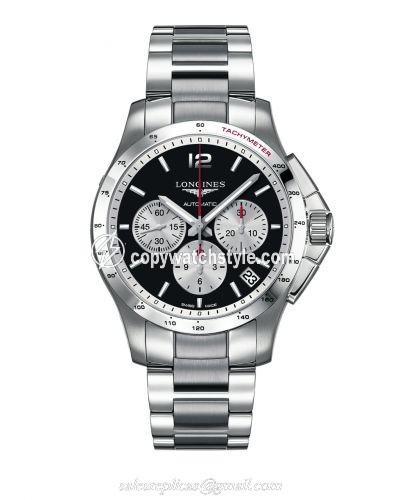 Longines Conquest Chronograph Automatic 44.5mm Black Panda L3.697.4.96.6 Longines Conquest Chronograph Automatic 44.5mm Black Panda L3.697.4.96.6