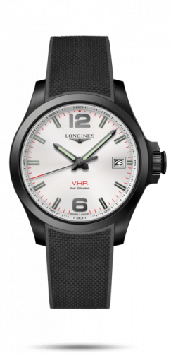 Longines Conquest V.H.P. 41 PVD / Silver / Rubber L3.716.2.76.9 Longines Conquest V.H.P. 41 PVD / Silver / Rubber L3.716.2.76.9