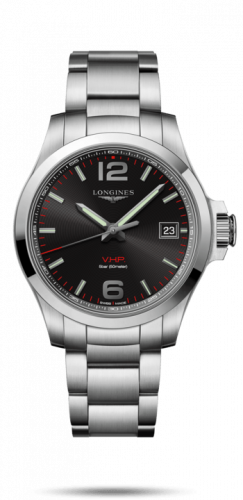 Longines Conquest V.H.P. 41 Stainless Steel / Black / Bracelet L3.716.4.56.6 Longines Conquest V.H.P. 41 Stainless Steel / Black / Bracelet L3.716.4.56.6