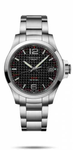 Longines Conquest V.H.P. 41 Stainless Steel / Carbon / Bracelet L3.716.4.66.6 Longines Conquest V.H.P. 41 Stainless Steel / Carbon / Bracelet L3.716.4.66.6