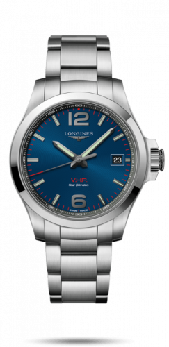 Longines Conquest V.H.P. 41 Stainless Steel / Blue / Bracelet L3.716.4.96.6 Longines Conquest V.H.P. 41 Stainless Steel / Blue / Bracelet L3.716.4.96.6