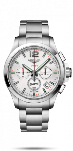 Longines Conquest V.H.P. Chronograph 42 Stainless Steel / Silver / Bracelet L3.717.4.76.6 Longines Conquest V.H.P. Chronograph 42 Stainless Steel / Silver / Bracelet L3.717.4.76.6