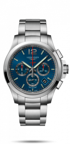Longines Conquest V.H.P. Chronograph 42 Stainless Steel / Blue / Bracelet L3.717.4.96.6