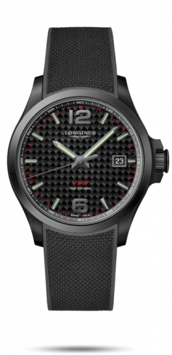Longines Conquest V.H.P. 43 PVD / Carbon / Rubber L3.726.2.66.9