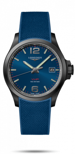 Longines Conquest V.H.P. 43 PVD / Blue / Rubber L3.726.2.96.9 Longines Conquest V.H.P. 43 PVD / Blue / Rubber L3.726.2.96.9