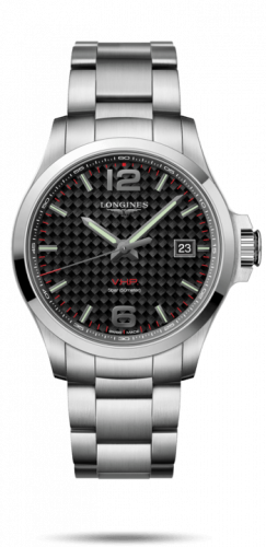 Longines Conquest V.H.P. 43 Stainless Steel / Carbon / Bracelet L3.726.4.66.6 Longines Conquest V.H.P. 43 Stainless Steel / Carbon / Bracelet L3.726.4.66.6