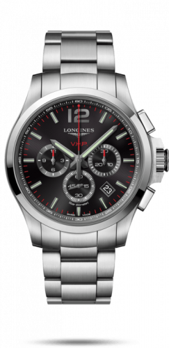 Longines Conquest V.H.P. Chronograph 44 Stainless Steel / Black / Bracelet L3.727.4.56.6 Longines Conquest V.H.P. Chronograph 44 Stainless Steel / Black / Bracelet L3.727.4.56.6