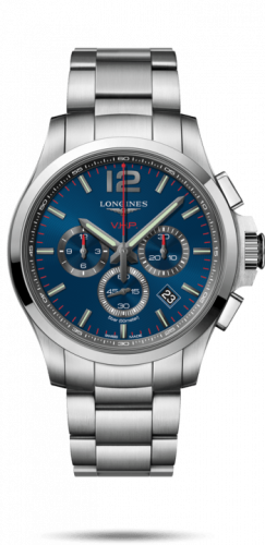 Longines Conquest V.H.P. Chronograph 44 Stainless Steel / Blue / Bracelet L3.727.4.96.6 Longines Conquest V.H.P. Chronograph 44 Stainless Steel / Blue / Bracelet L3.727.4.96.6
