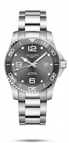 Longines HydroConquest 41 Automatic Stainless Steel / Ceramic / Grey / Bracelet L3.781.4.76.6 Longines HydroConquest 41 Automatic Stainless Steel / Ceramic / Grey / Bracelet L3.781.4.76.6