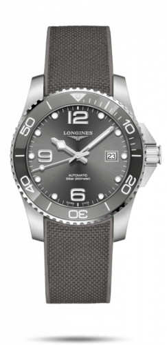 Longines HydroConquest 41 Automatic Stainless Steel / Ceramic / Grey / Rubber L3.781.4.76.9 Longines HydroConquest 41 Automatic Stainless Steel / Ceramic / Grey / Rubber L3.781.4.76.9
