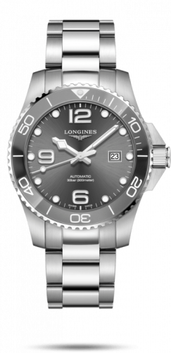 Longines HydroConquest 43 Automatic Stainless Steel / Ceramic / Grey / Bracelet L3.782.4.76.6