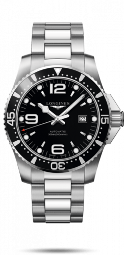 Longines HydroConquest 44 Automatic Stainless Steel / Black / Bracelet L3.841.4.56.6 Longines HydroConquest 44 Automatic Stainless Steel / Black / Bracelet L3.841.4.56.6