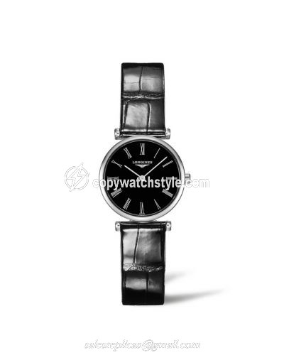 Longines La Grande Classique Quartz 24 Stainless Steel / Black - Roman L4.209.4.51.2 Longines La Grande Classique Quartz 24 Stainless Steel / Black - Roman L4.209.4.51.2