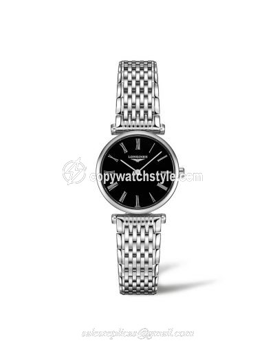 Longines La Grande Classique Quartz 24 Stainless Steel / Black - Roman / Bracelet L4.209.4.51.6 Longines La Grande Classique Quartz 24 Stainless Steel / Black - Roman / Bracelet L4.209.4.51.6