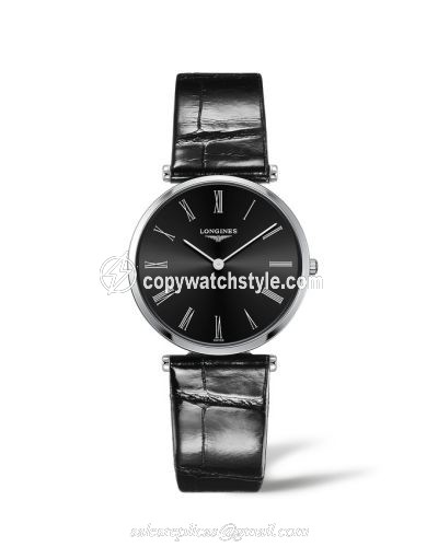 Longines La Grande Classique Quartz 33 Stainless Steel / Black - Roman L4.709.4.51.2 Longines La Grande Classique Quartz 33 Stainless Steel / Black - Roman L4.709.4.51.2