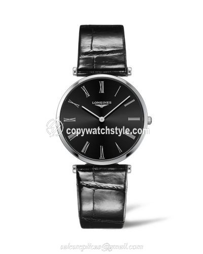 Longines La Grande Classique Quartz 36 Stainless Steel / Black - Roman L4.755.4.51.2 Longines La Grande Classique Quartz 36 Stainless Steel / Black - Roman L4.755.4.51.2