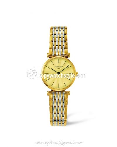 Longines La Grande Classique Quartz 24 Two Tone Gold Stick L4.209.2.42.7
