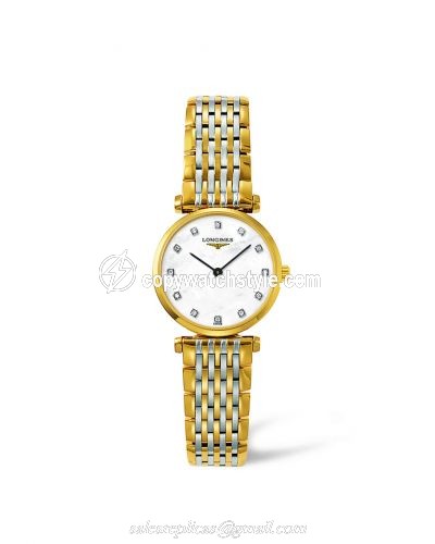 Longines La Grande Classique Quartz 24 Two Tone Yellow MOP L4.209.2.87.7