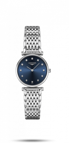 Longines La Grande Classique 24 Quartz Stainless Steel / Blue-Diamond / Bracelet L4.209.4.97.6 Longines La Grande Classique 24 Quartz Stainless Steel / Blue-Diamond / Bracelet L4.209.4.97.6