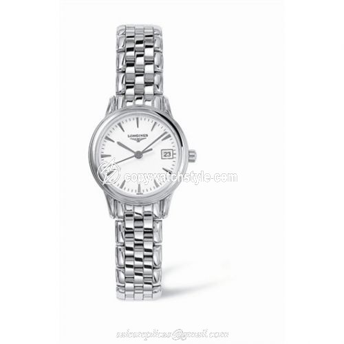 Longines Flagship 25 Quartz Stainless Steel White L4.216.4.12.6 Longines Flagship 25 Quartz Stainless Steel White L4.216.4.12.6
