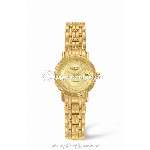 Longines Presence 25.5 Automatic Yellow Stick Yellow Bracelet L4.221.2.42.8