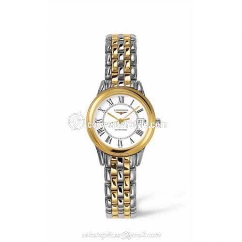 Longines Flagship 26 Automatic Two Tone White Roman L4.274.3.21.7 Longines Flagship 26 Automatic Two Tone White Roman L4.274.3.21.7