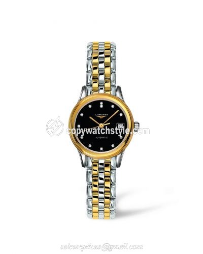 Longines Flagship 26 Automatic Two Tone Black Diamond L4.274.3.57.7 Longines Flagship 26 Automatic Two Tone Black Diamond L4.274.3.57.7