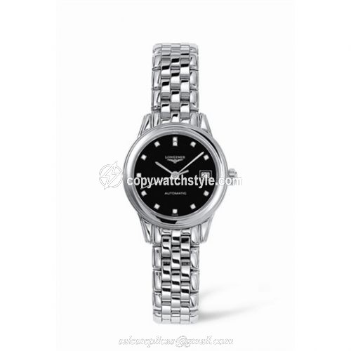 Longines Flagship 26 Automatic Stainless Steel Black Diamond L4.274.4.57.6 Longines Flagship 26 Automatic Stainless Steel Black Diamond L4.274.4.57.6