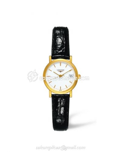 Longines Presence 23.5 Quartz Gold Matte Crocodile L4.277.6.12.0 Longines Presence 23.5 Quartz Gold Matte Crocodile L4.277.6.12.0