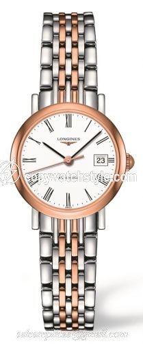 Longines Elegant Collection 25.5 Automatic Stainless Steel / Red Gold / White L4.309.5.11.7 Longines Elegant Collection 25.5 Automatic Stainless Steel / Red Gold / White L4.309.5.11.7