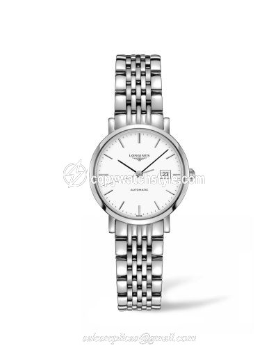 Longines Elegant Collection Automatic 29 Stainless Steel / White / Bracelet L4.310.4.12.6 Longines Elegant Collection Automatic 29 Stainless Steel / White / Bracelet L4.310.4.12.6