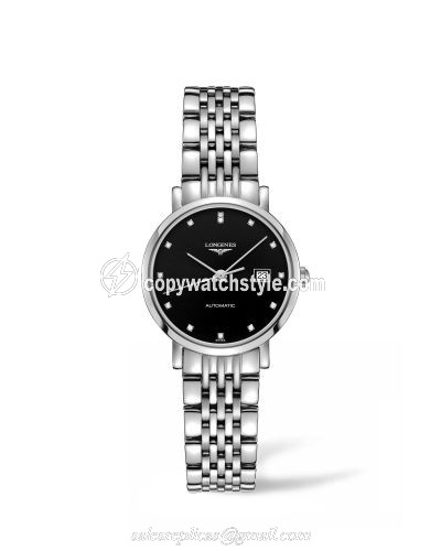 Longines Elegant Collection Automatic 29 Stainless Steel / Black / Bracelet L4.310.4.57.6