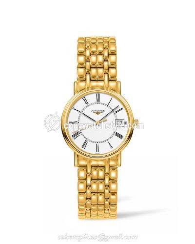 Longines Presence Quartz 30mm PVD Gold / Roman / Bracelet L4.320.2.11.8 Longines Presence Quartz 30mm PVD Gold / Roman / Bracelet L4.320.2.11.8
