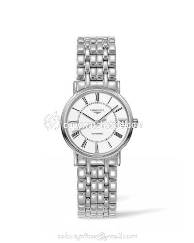 Longines Presence Automatic 30mm Stainless Steel / White / Bracelet L4.322.4.11.6 Longines Presence Automatic 30mm Stainless Steel / White / Bracelet L4.322.4.11.6