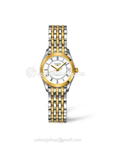 Longines La Grande Classique Automatic 25 Stainless Steel / Yellow Gold PVD / White L4.398.3.11.7 Longines La Grande Classique Automatic 25 Stainless Steel / Yellow Gold PVD / White L4.398.3.11.7