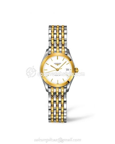 Longines La Grande Classique Automatic 25 Stainless Steel / Yellow Gold PVD / White L4.398.3.12.7 Longines La Grande Classique Automatic 25 Stainless Steel / Yellow Gold PVD / White L4.398.3.12.7
