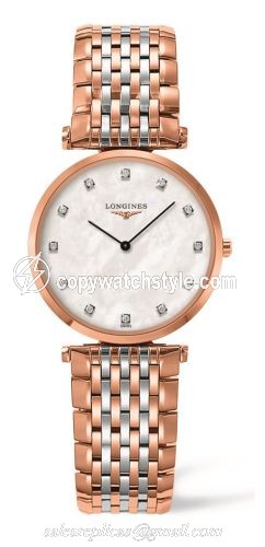 Longines La Grande Classique 29 Quartz Stainless Steel / PVD Red / MOP / Bracelet L4.512.1.97.7 Longines La Grande Classique 29 Quartz Stainless Steel / PVD Red / MOP / Bracelet L4.512.1.97.7