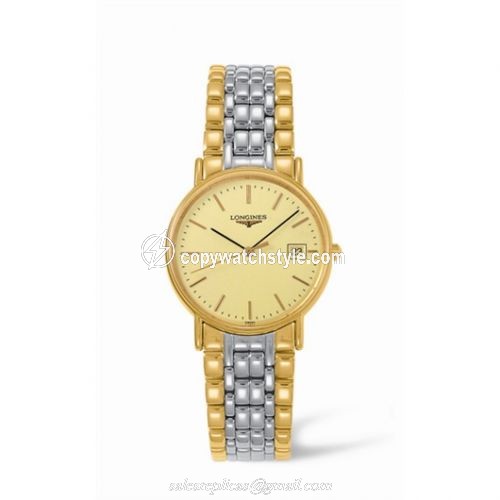 Longines Presence 33 Quartz Yellow Bracelet L4.720.2.32.7 Longines Presence 33 Quartz Yellow Bracelet L4.720.2.32.7