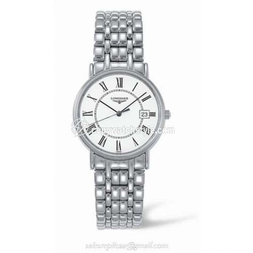 Longines Presence 33 Quartz Stainless Steel Roman Bracelet L4.720.4.11.6 Longines Presence 33 Quartz Stainless Steel Roman Bracelet L4.720.4.11.6