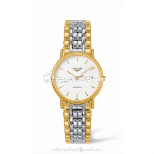 Longines Presence 34.5 Automatic Yellow Stick Bracelet Two Tone L4.721.2.18.7