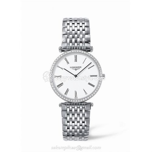 Longines La Grande Classique 33 Quartz Diamond Bezel Roman L4.741.0.11.6 Longines La Grande Classique 33 Quartz Diamond Bezel Roman L4.741.0.11.6