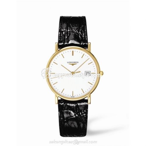Longines Presence 33.5 Quartz Gold L4.743.6.12.2 Longines Presence 33.5 Quartz Gold L4.743.6.12.2