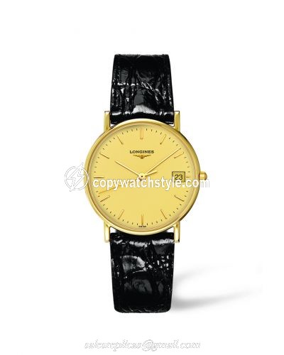 Longines Presence 33.5 Quartz Gold Crocodile L4.743.6.32.0 Longines Presence 33.5 Quartz Gold Crocodile L4.743.6.32.0
