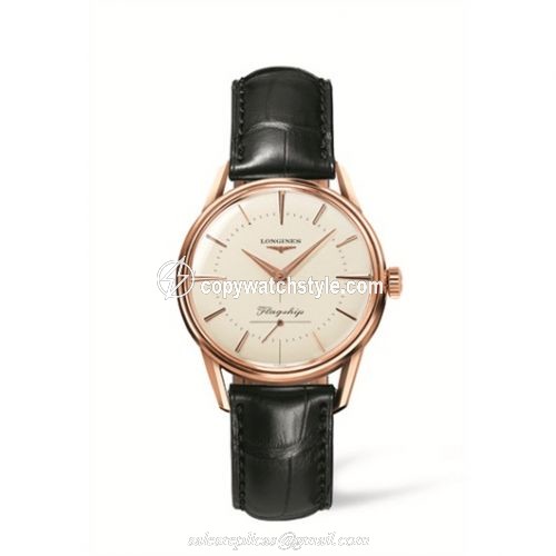 Longines Flagship Heritage Pink Gold L4.746.8.72.0 Longines Flagship Heritage Pink Gold L4.746.8.72.0