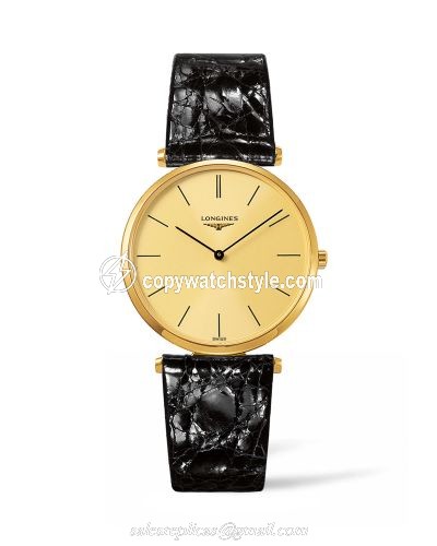 Longines La Grandes Classique Quartz 36 PVD / Champagne / Strap L4.755.2.32.2