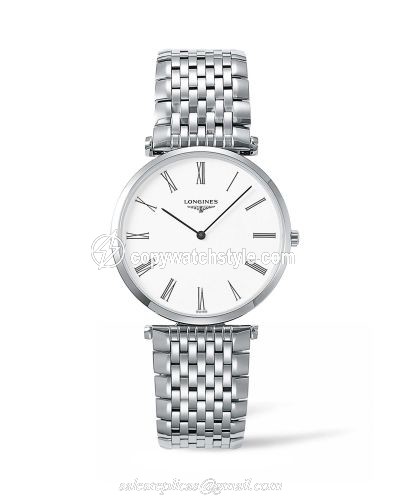 Longines La Grandes Classique Quartz 36 Stainless Steel / White Roman / Bracelet L4.755.4.11.6