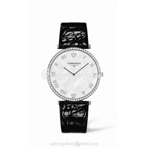 Longines La Grande Classique 37 Quartz Diamond Bezel Heart MOP L4.770.0.09.4 Longines La Grande Classique 37 Quartz Diamond Bezel Heart MOP L4.770.0.09.4