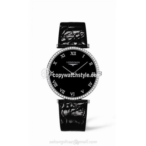 Longines La Grande Classique 37 Quartz Diamond Bezel Black L4.770.0.51.4 Longines La Grande Classique 37 Quartz Diamond Bezel Black L4.770.0.51.4