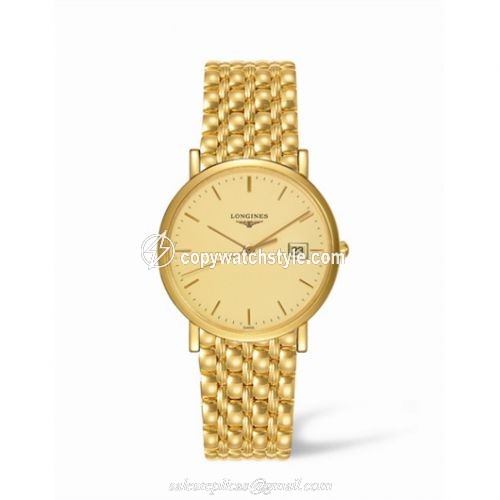 Longines Presence 34 Quartz Gold L4.777.6.32.6