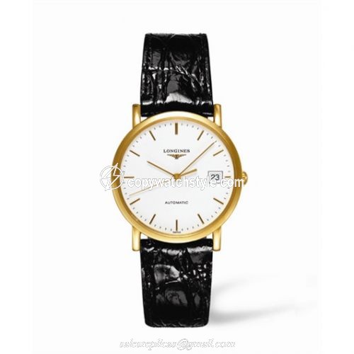 Longines Presence 34.5 Automatic Gold L4.778.6.12.2 Longines Presence 34.5 Automatic Gold L4.778.6.12.2